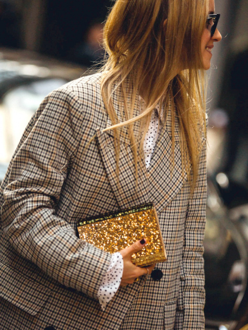 Carreaux + sequins = le bon mix