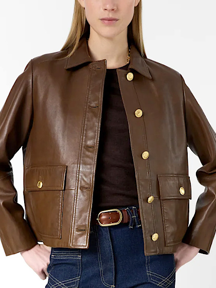 Veste en cuir Gerard Darel
