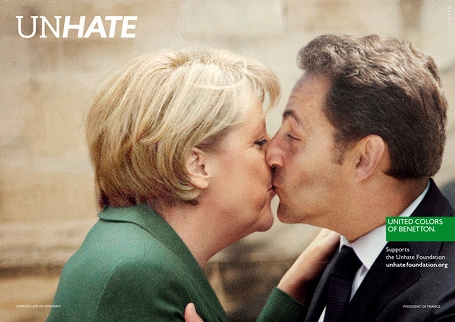 Benetton Unhate - Angela Merkel/Nicolas Sarkozy
