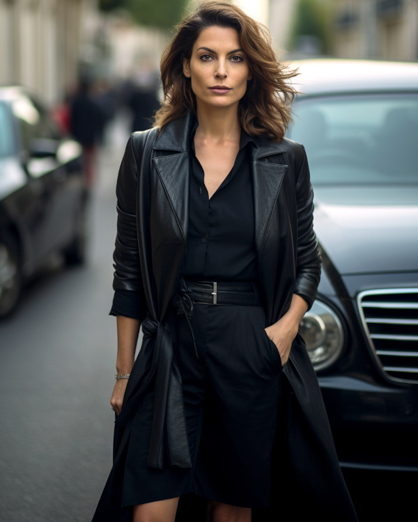 Robe noire et veste