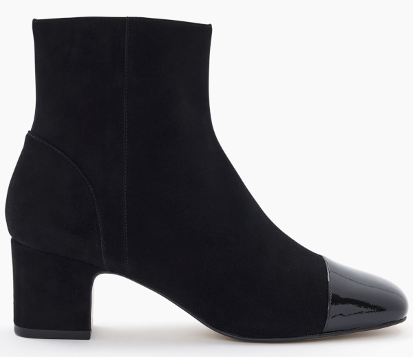 Boots noires en cuir chvre