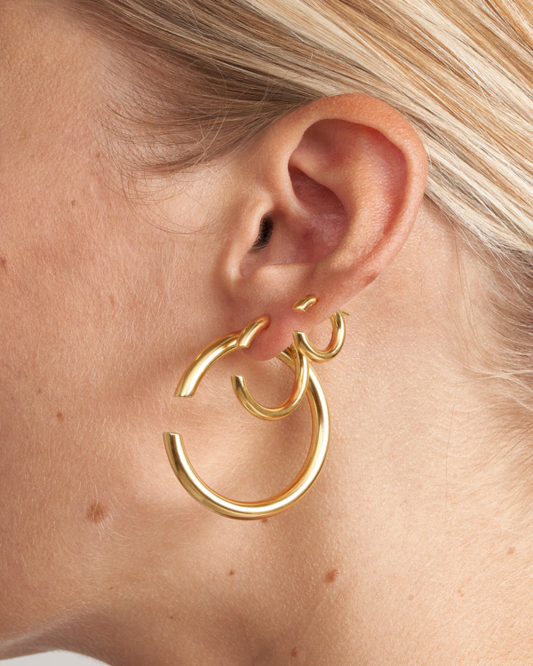 Boucles d'oreilles rondes en or