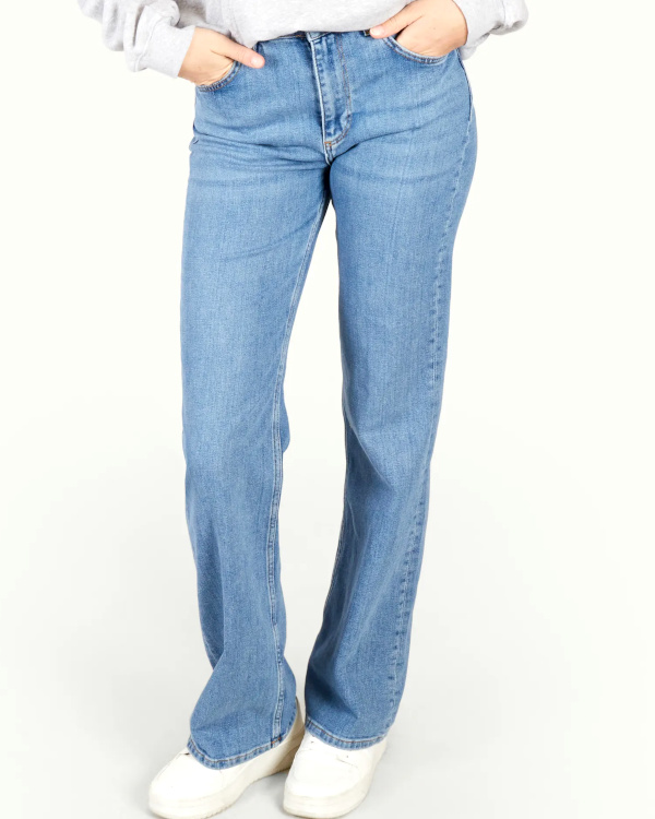 Pantalon en jean taille haute