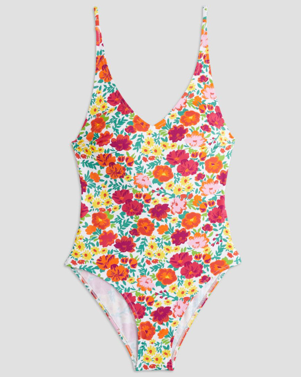 Maillot de bain 1 pice fleuri