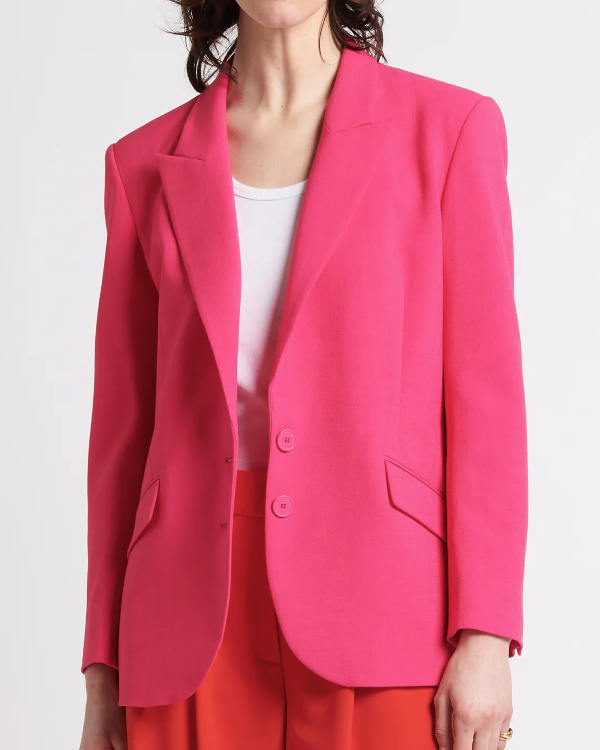 Veste tailleur ample col tailleur | Rose