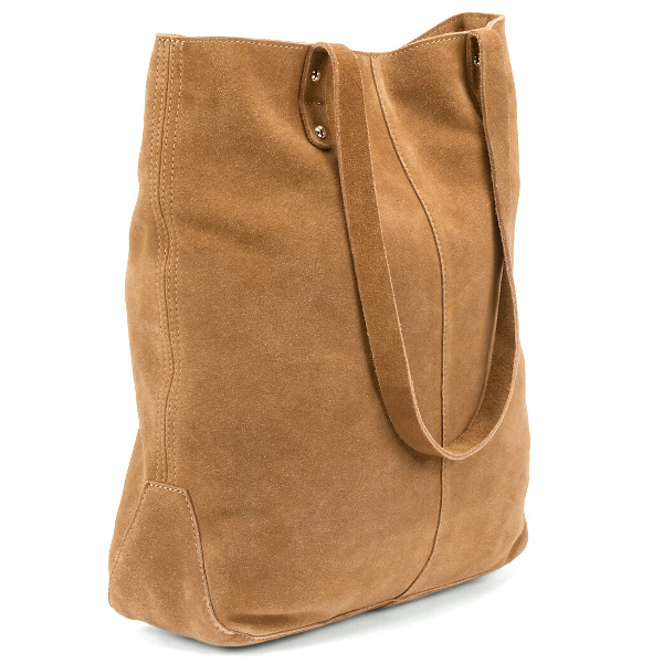 Sac  main cabas en cuir camel