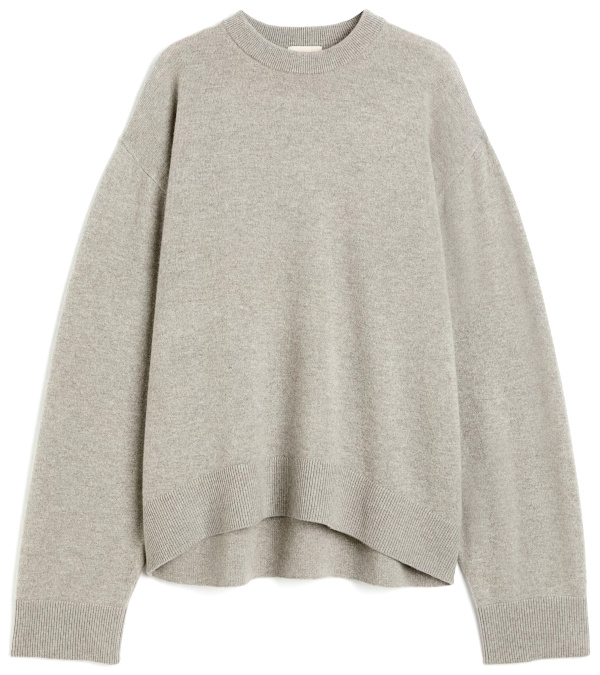 PULL OVERSIZE EN CACHEMIRE gris