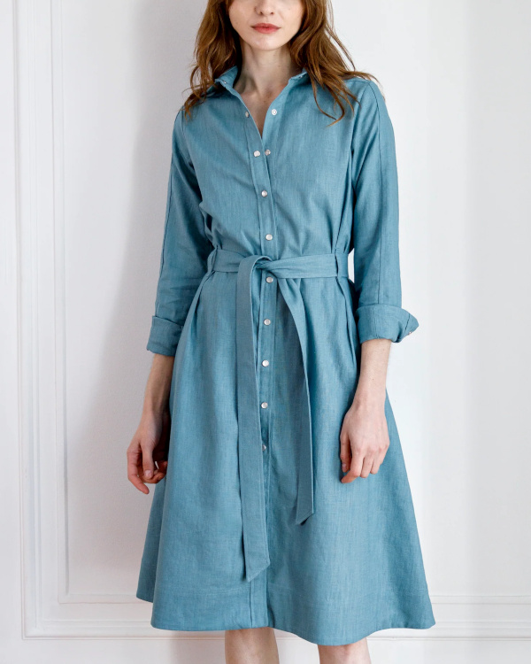 Robe chemise en jean