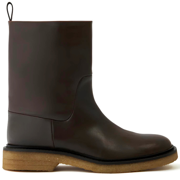 Bottes mi-hautes en cuir lisse bne