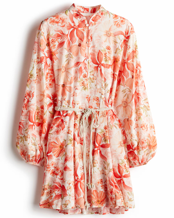 ROBE AVEC CEINTURE EN MACRAM