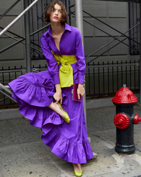 Look mariage robe violette