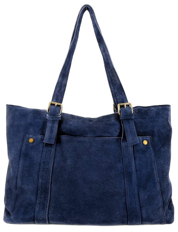 Sac cabas en croute de cuir nubuck