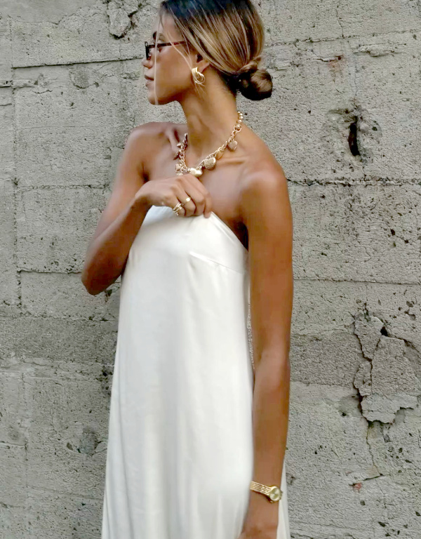 Tenue de soirée robe blanche