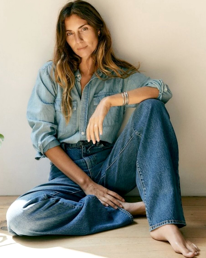 Le secret du total look jean : un bon duo de délavages !