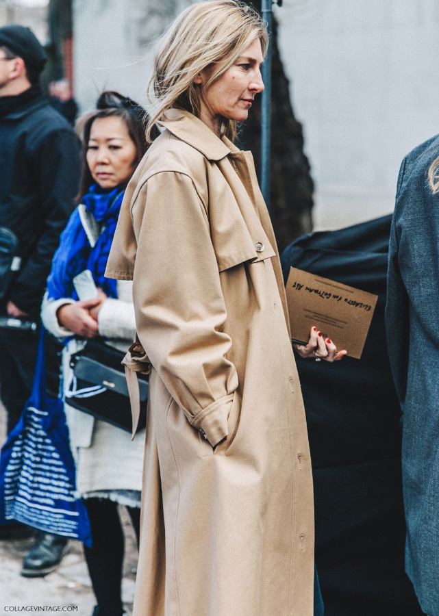 Trench + chevelure floue = le bon mix