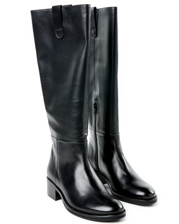 Bottes Barbara en cuir | Noir