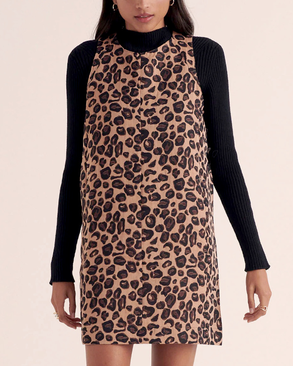 Robe courte léopard