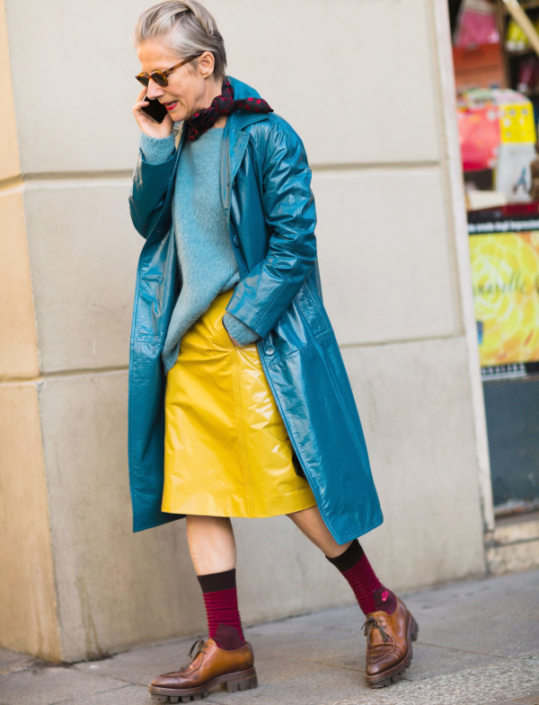 Jupe jaune - Look femme 60 ans