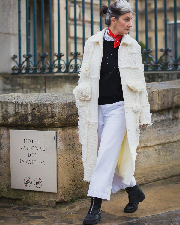 Manteau blanc + pantalon blanc