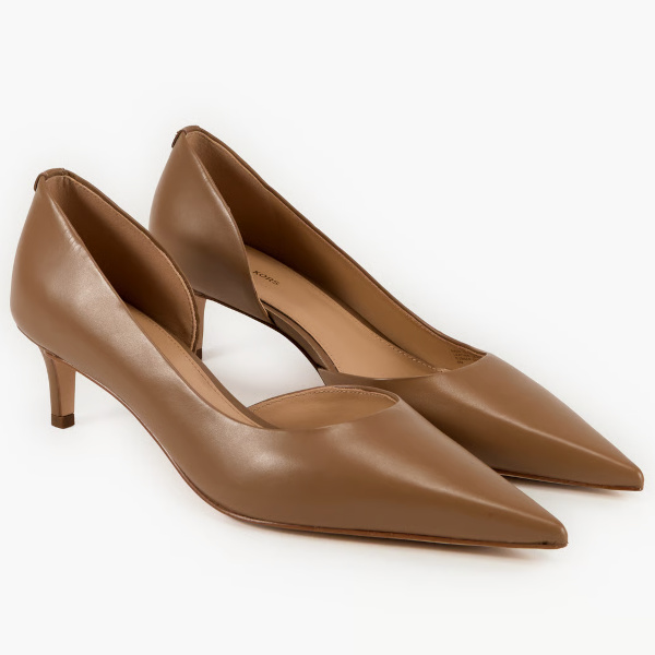 Escarpins unis en cuir | Marron