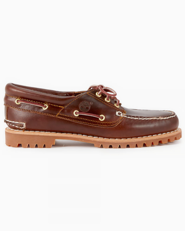 Chaussures bateau crantées en cuir | Marron