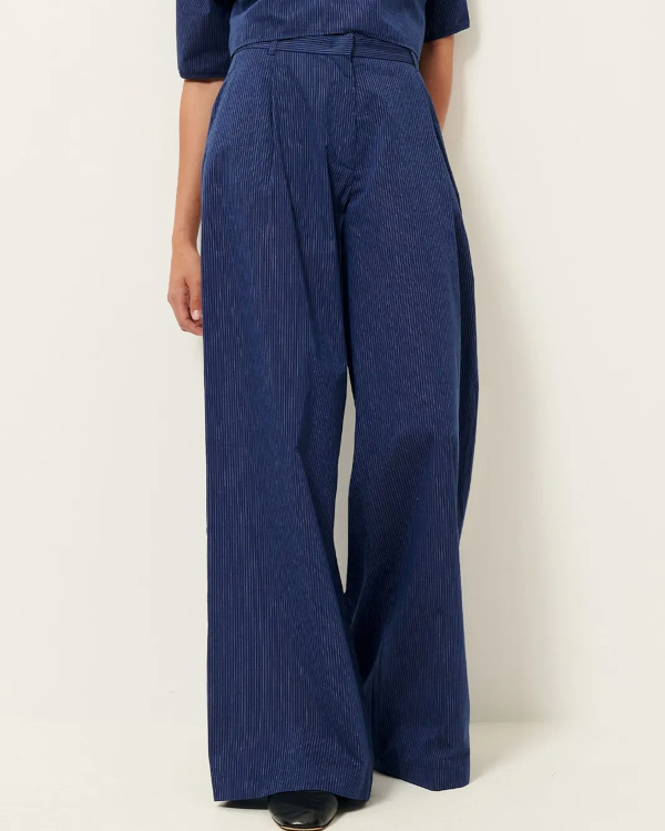 Pantalon Rayures | Bleu marine