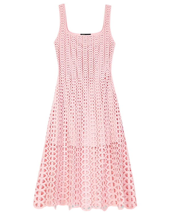 Robe évasée en crochet | Rose