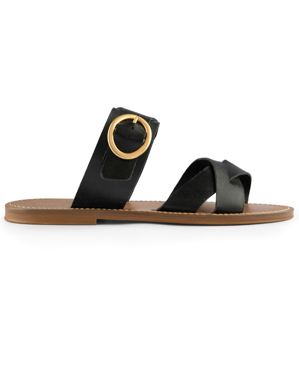 Sandales Cuir lisse noir