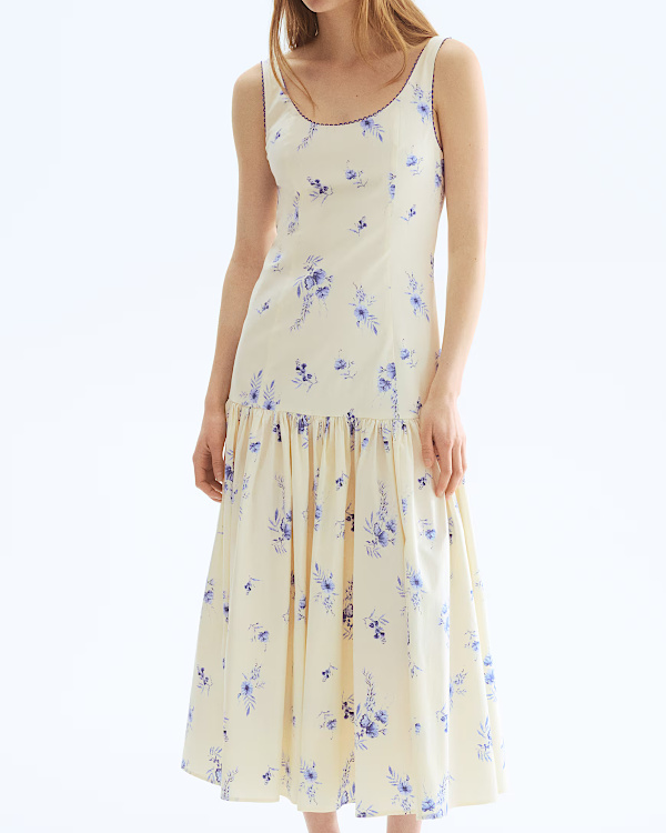 Robe longue en coton